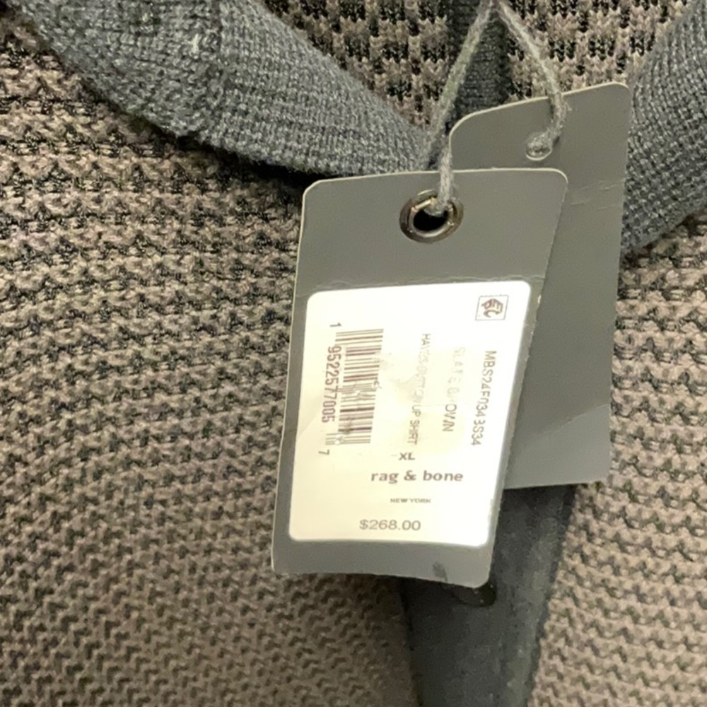 rag & bone Black and Gray Cardigan Sweater - Picture 4 of 6